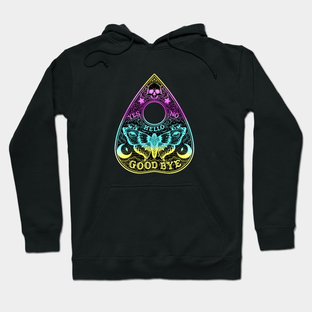 Ouija Planchette Board. Night Moth Hoodie by OccultOmaStore